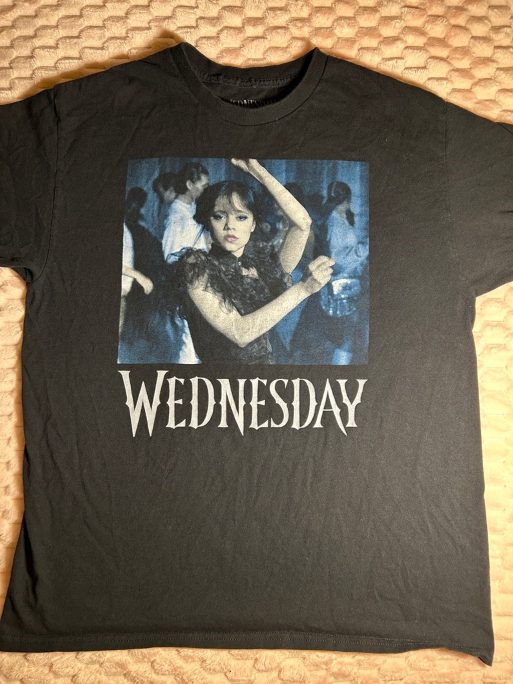 Black Oversized 'Wednesday' Graphic Tee